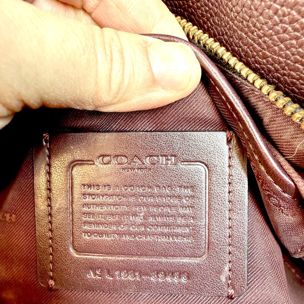 Coach Black Pebbled Leather Tote Style No. 89486 - Picture 3 of 4